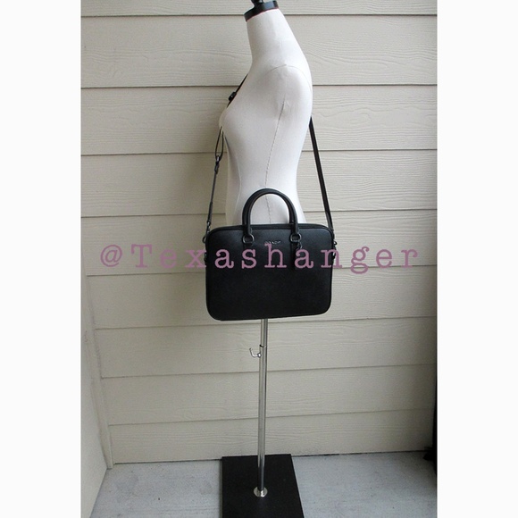 NWT COACH Liam Compact Briefcase Black CJ652 - Picture 7 of 13